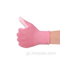 Hespax Factory Pink Pu Palm Coated Work Gloves